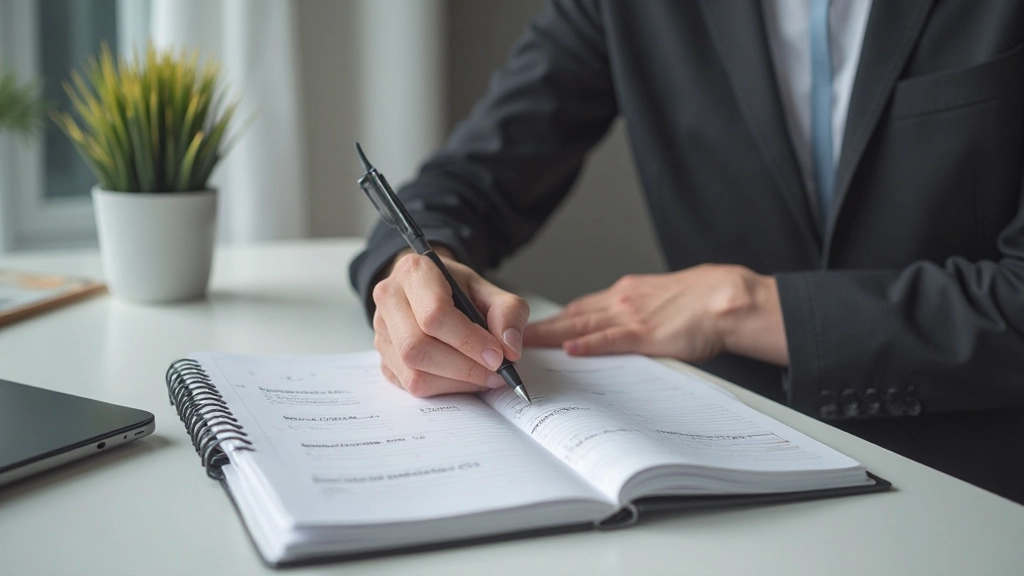 Человек заполняет форму месячного бюджета на бумаге